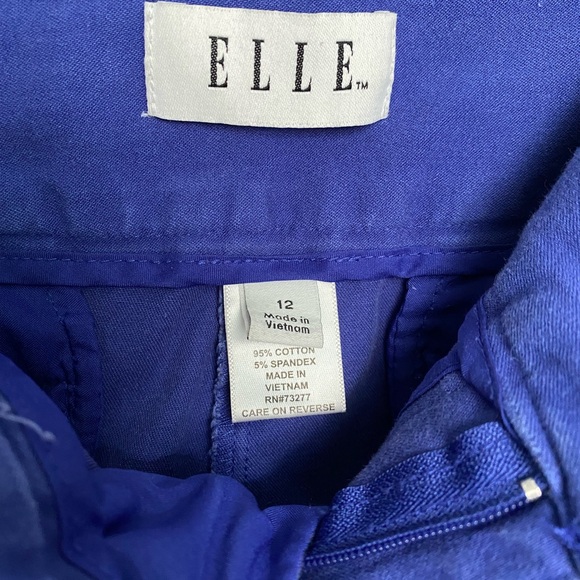 Elle straight leg ankle pants. Royal blue. Mid rise. - Picture 5 of 5